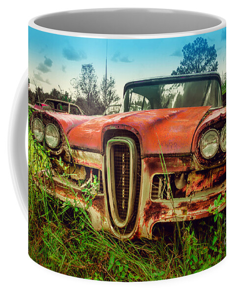 1958 Ford Edsel Coffee Mug featuring the photograph 58 Edsel by Dave Bosse