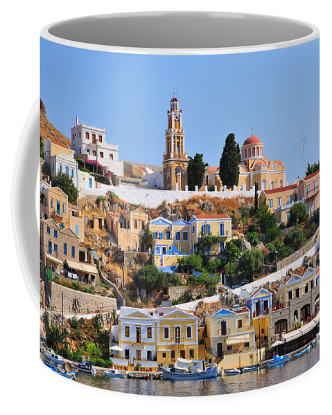 Symi Coffee Mug featuring the photograph Colorful Symi #6 by George Atsametakis