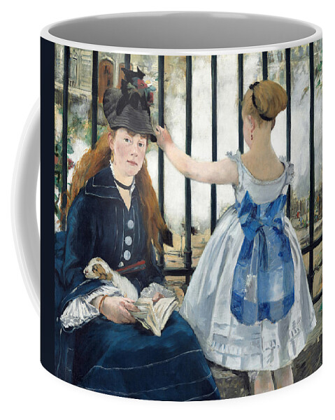 Edouard Manet Coffee Mug featuring the painting The Railway #13 by Edouard Manet