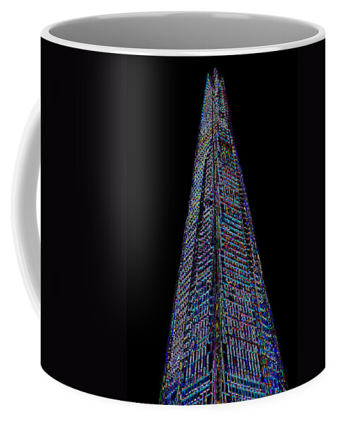 Shard Coffee Mug featuring the digital art The Shard London Art #6 by David Pyatt