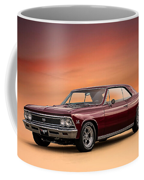 Chevelle Coffee Mug featuring the digital art '66 Chevelle #66 by Douglas Pittman