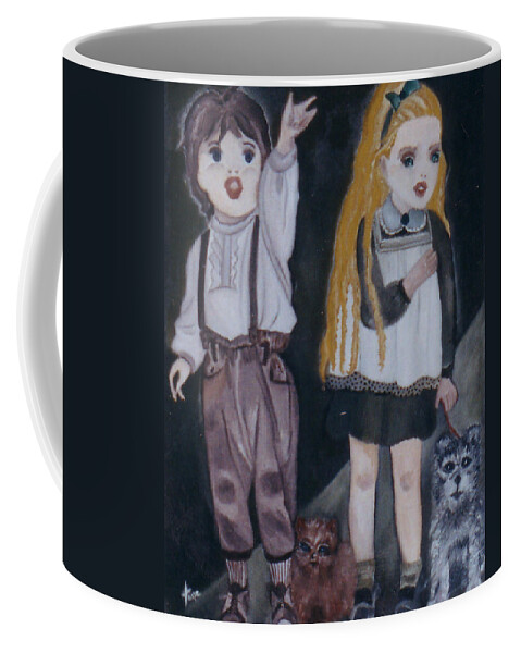 Pikotine Coffee Mug featuring the painting Pikotine Art #42 by Pikotine Art