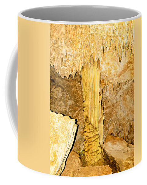 Nature Coffee Mug featuring the photograph Column Formation In Carlsbad Caverns #7 by Millard H. Sharp