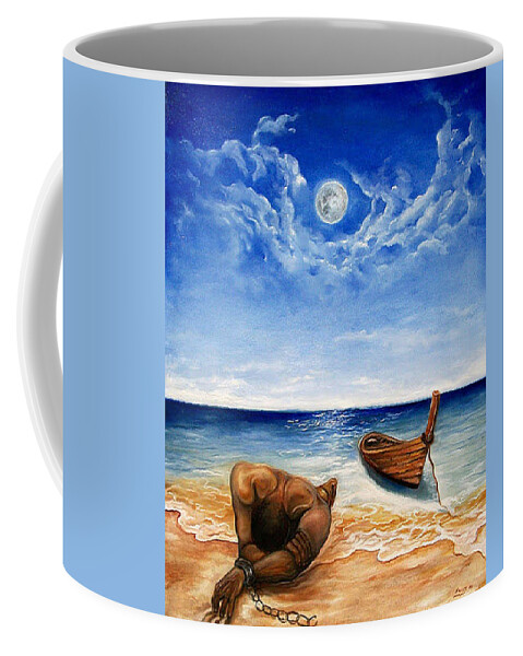 African American Freedom Art Coffee Mug featuring the painting Home by Emery Franklin