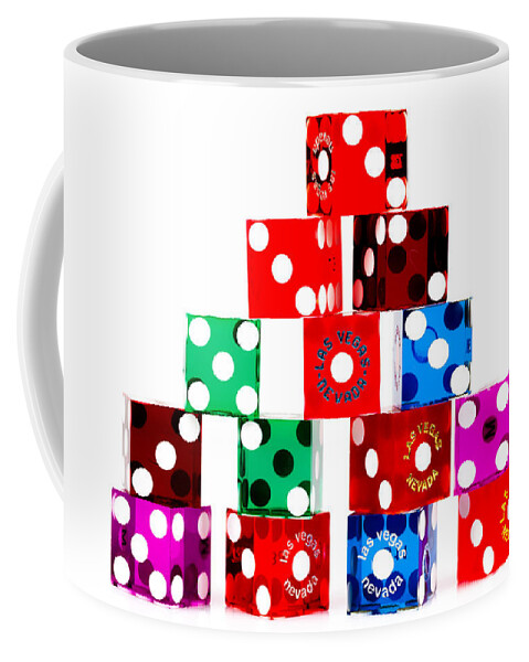 Las Vegas Coffee Mug featuring the photograph Colorful Dice #8 by Raul Rodriguez