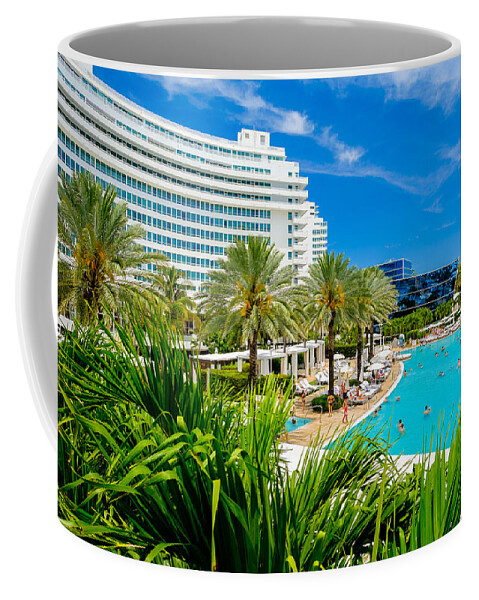 Architecture Coffee Mug featuring the photograph Fontainebleau Hotel by Raul Rodriguez