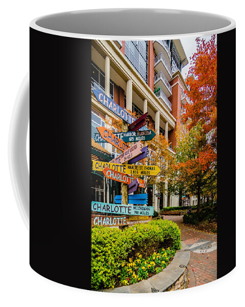 Autumn Coffee Mug featuring the photograph Charlotte City Skyline Autumn Season #9 by Alex Grichenko