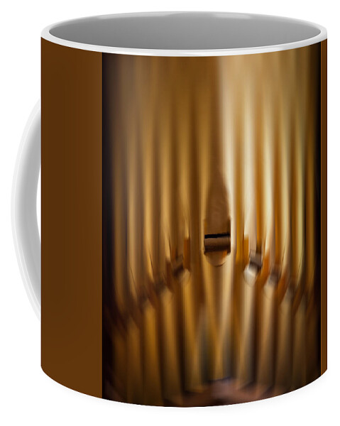 Organ Pipes Coffee Mug featuring the photograph A blur of pipes by Jenny Setchell
