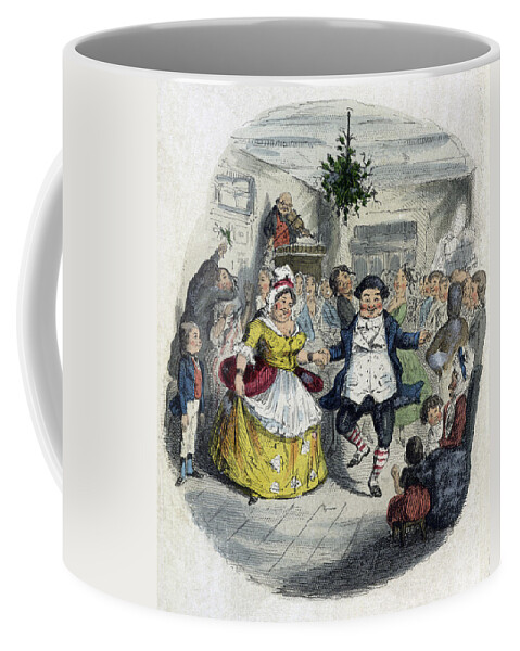 Literature Coffee Mug featuring the photograph A Christmas Carol, Mr. Fezziwigs Ball by British Library