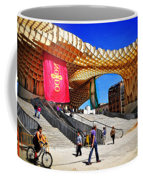  Coffee Mug featuring the photograph A Day at the Parasol Metropol by Mary Machare
