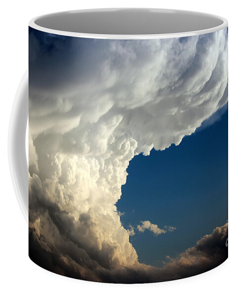 Wall Coffee Mug featuring the photograph A Face in the Clouds by Barbara Chichester