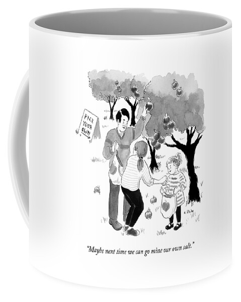 A Family Picks Apples Right From The Tree Coffee Mug
