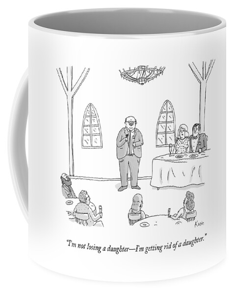 A Father Gives A Toast At His Daughter's Wedding Coffee Mug
