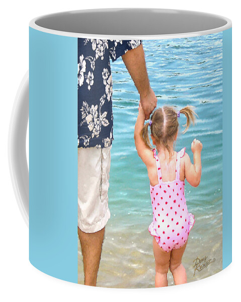 Water Coffee Mug featuring the painting A Father's Love by Doug Kreuger