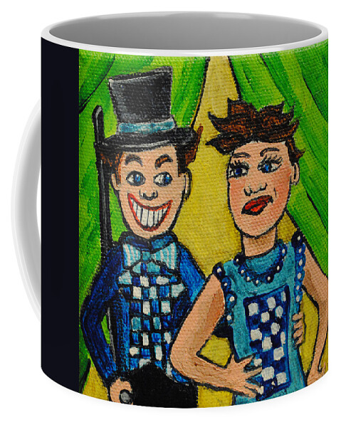 Tillie Coffee Mug featuring the painting A Flip of the Coin by Patricia Arroyo