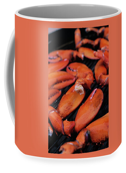 A Group Of Lobster Claws On A Grill Coffee Mug