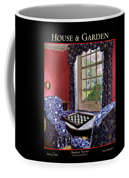 A House And Garden Cover Of A Country Living Room Coffee Mug