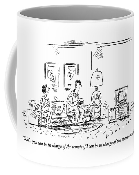 A Husband And His Frustrated Wife Sit Coffee Mug