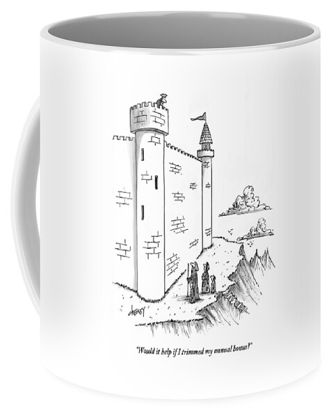 A King Looks Over The Parapet Of His Castle Coffee Mug