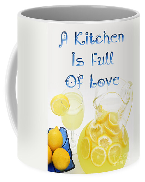Lemons Coffee Mug featuring the digital art A Kitchen Is Full Of Love 3 by Andee Design