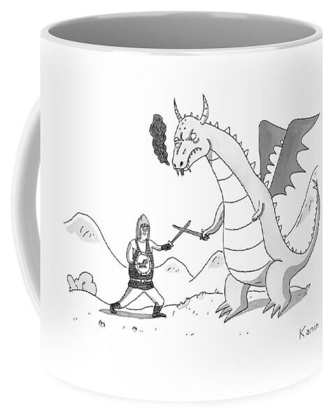 A Knight And A Dragon Coffee Mug