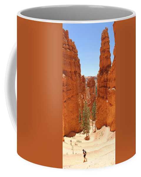Southwest Coffee Mug featuring the photograph A Long Way to the Top by Mike McGlothlen