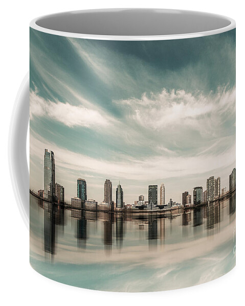 Nyc Coffee Mug featuring the photograph a look to New Jersey by Hannes Cmarits