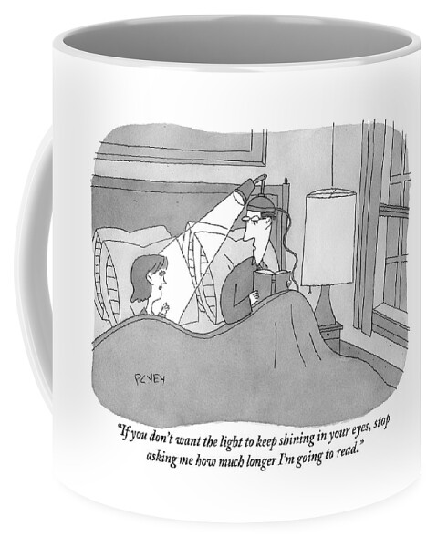 A Man And Woman Are Seen In Bed And The Man Coffee Mug