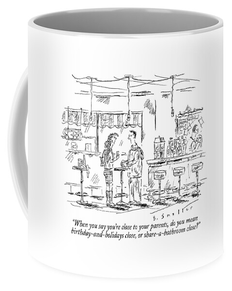 A Man And Woman Stand At A Table In A Bar Coffee Mug