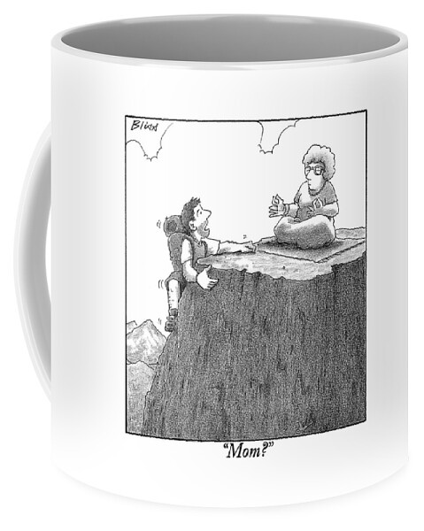 A Man Ascends A Mountain To Discover His Mother Coffee Mug