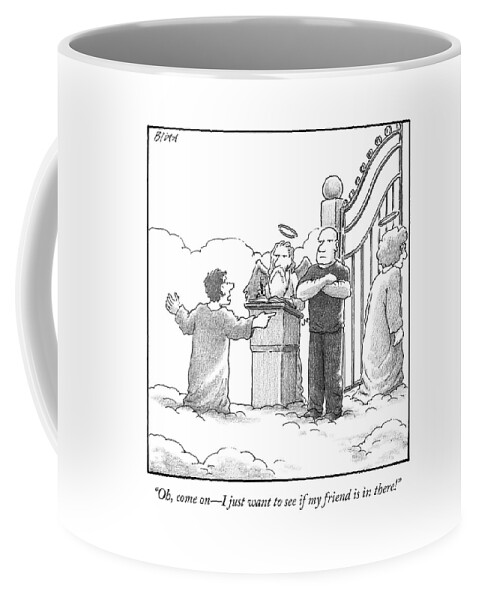 A Man At Heaven's Gate Pleads To St. Peter Coffee Mug