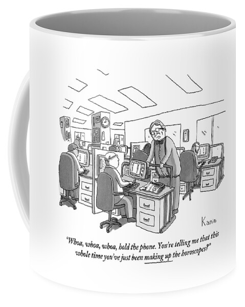 A Man Speaks To A Writer At His Desk Coffee Mug For Sale By