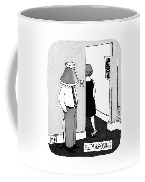A Man Stands Near The Entryway Of A Room Coffee Mug