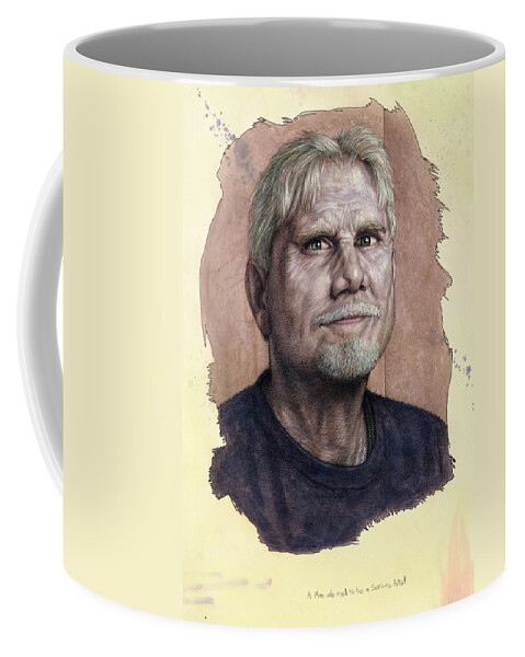 Artist Coffee Mug featuring the painting A Man who used to be a Serious Artist by James W Johnson