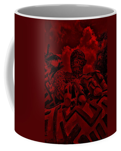 Maze Coffee Mug featuring the photograph A Mazing Man Red by Rob Hans