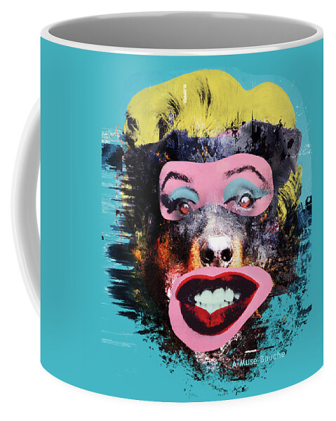 Amuse Coffee Mug featuring the mixed media A-Muse Bouche by Big Fat Arts
