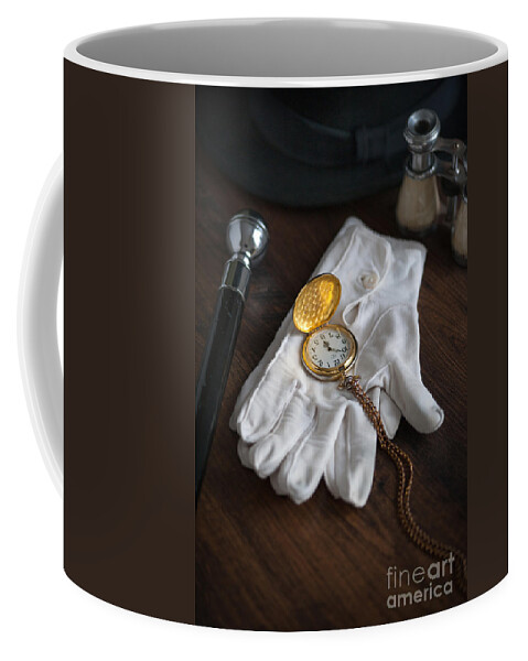 White Gloves Coffee Mug featuring the photograph A Night At The Opera by Lee Avison