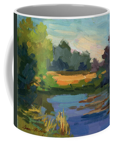 Lake Coffee Mug featuring the painting A Patch of Sun by Diane McClary