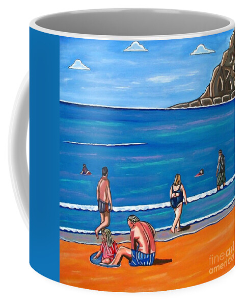 Beach Paintings Coffee Mug featuring the painting A Perfect Day by Sandra Marie Adams