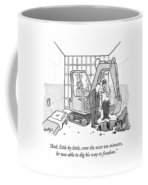 A Policeman Speaks To A Detective In A Jail Cell Coffee Mug
