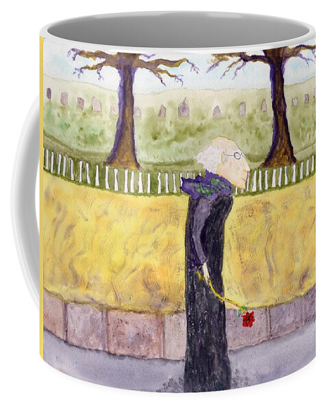 Jim Taylor Coffee Mug featuring the painting A Rose For My Dear by Jim Taylor
