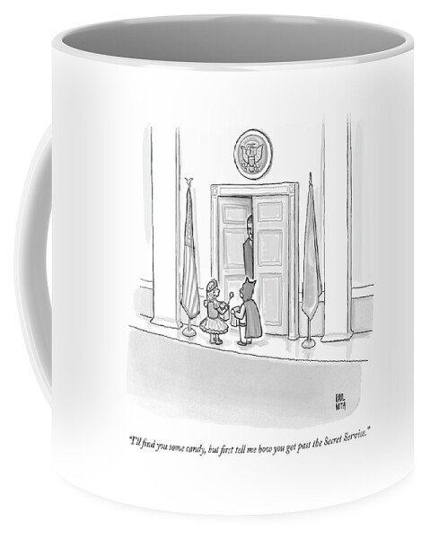 A Secret Service Agent Speaks To Two Children Who Coffee Mug