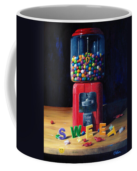 Still Life Painting Coffee Mug featuring the painting A Sweet Smile by Craig Shillam