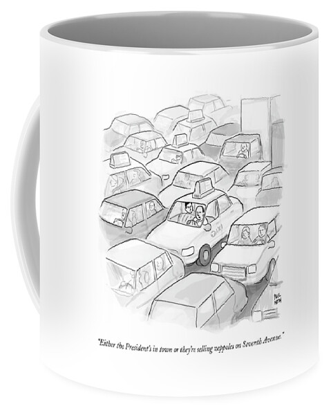 A Taxi Driver Speaks To His Passenger Coffee Mug