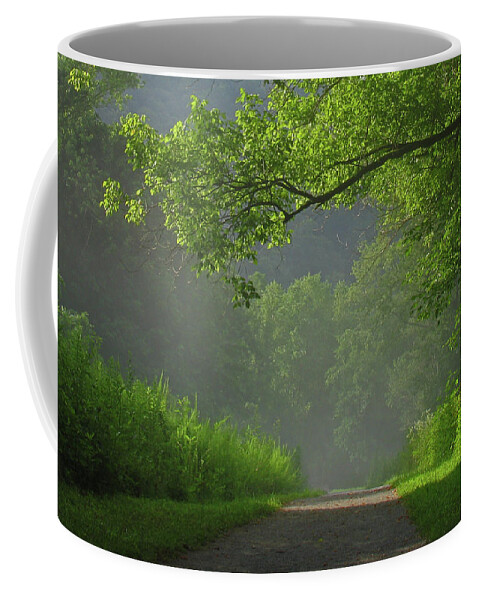 Green Coffee Mug featuring the photograph A Touch of Green by Douglas Stucky