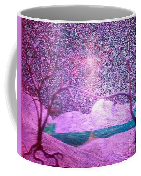 Snowscene Coffee Mug featuring the painting A Touch Of Love by Stefan Duncan