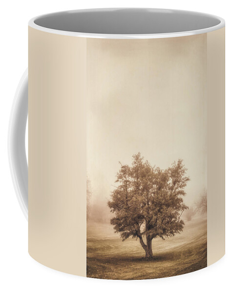 Tree Coffee Mug featuring the photograph A Tree in the Fog by Scott Norris