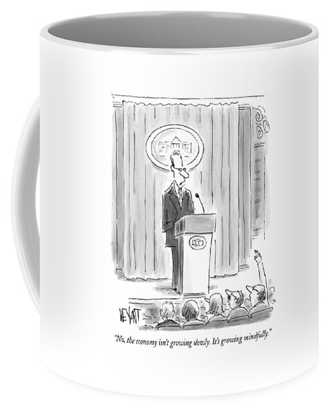 A White House Spokesman Addresses A Press Coffee Mug