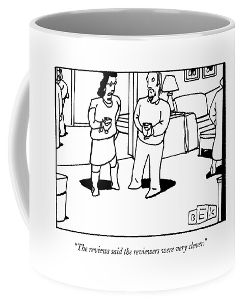 A Woman And Man Converse At A Cocktail Party Coffee Mug