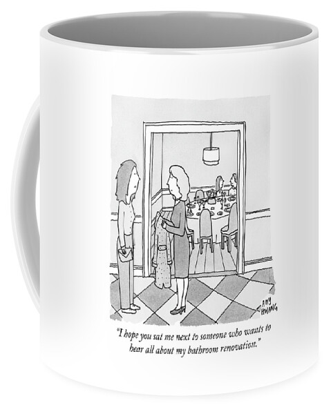 A Woman Arrives At A Brunch Party Coffee Mug